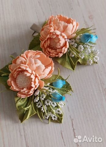 Заколки для волос, подарок, ручная работа