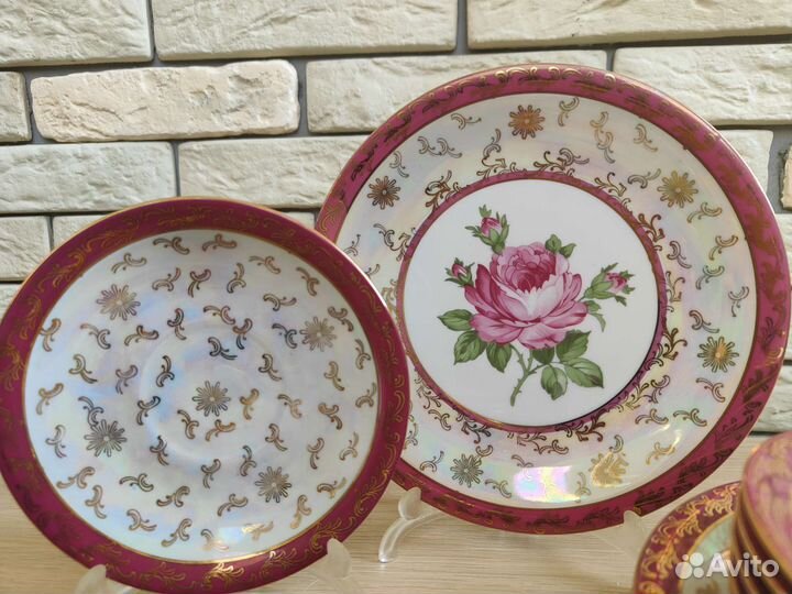 Сервиз чайный Роза Volkstedt гдр можно поштучно