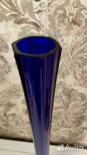 Ваза цветное стекло чехия
