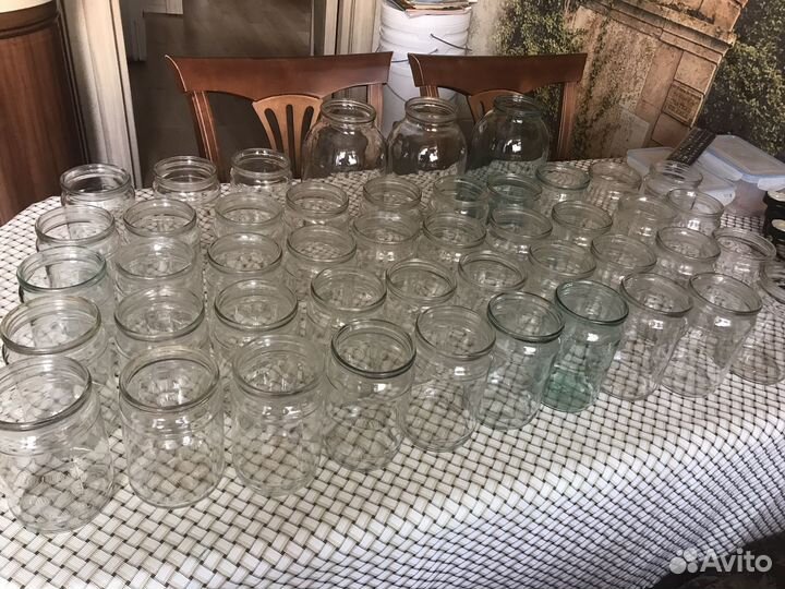 Банки стеклянные (за все 50шт) 0,7л ; 2л