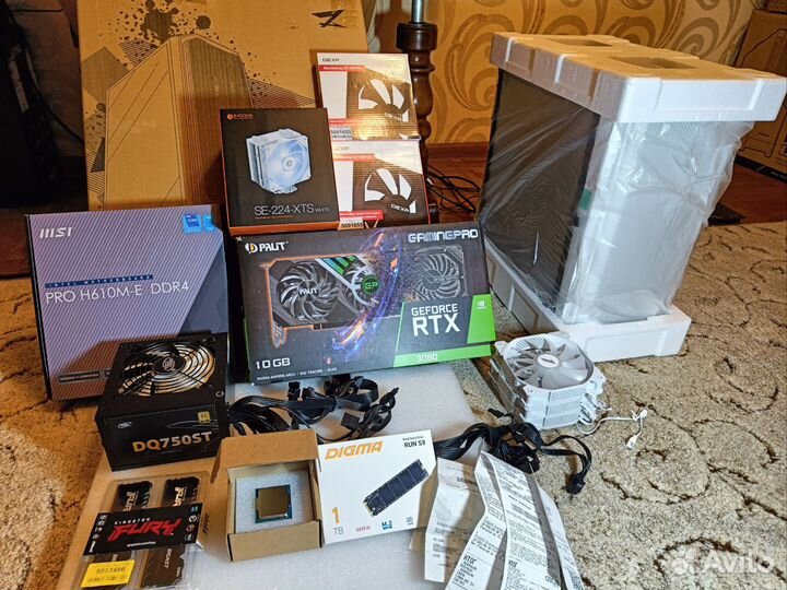 Игровой пк rtx 3080/Intel i5 12400f