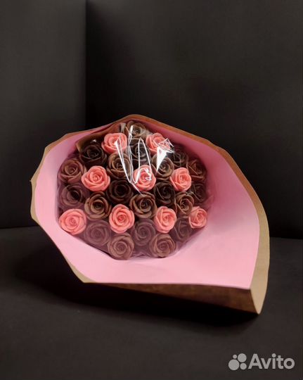 Розы из Бельгийского Шоколада - 19 шт в Букете