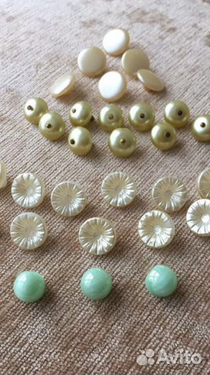 СССР Перламутр Пуговицы Коллекционные Стекло