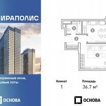 1-к. апартаменты, 36,7 м², 28/36 эт.