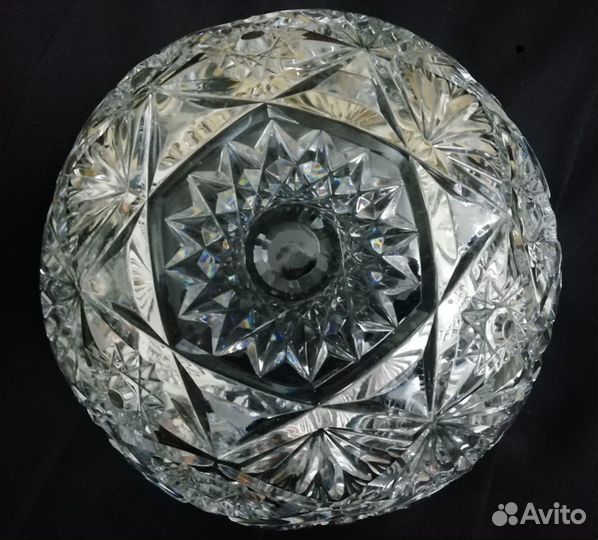 Ваза хрустальная СССР Диаметр 25 см