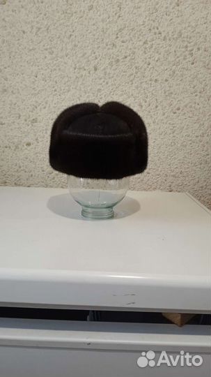 Норковая мужская шапка ушанка