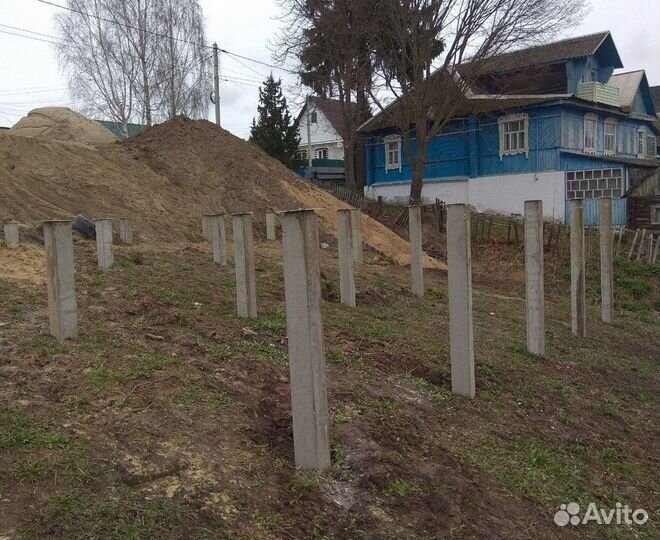 Фундамент / Жб, Бетонные, Железобетонные сваи