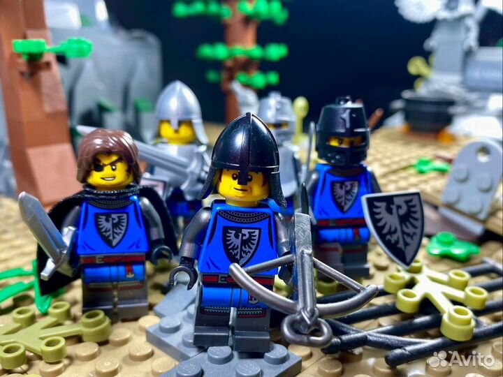 Lego рыцари knights минифигурки black falcon