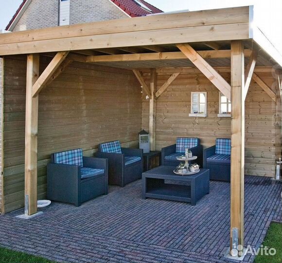 Строительство веранды беседки пристройки