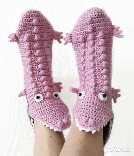 Носки крокодилы ручной работы