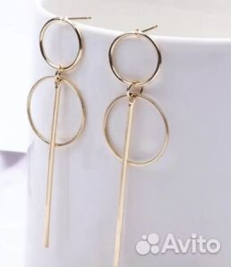 Новые сережки кружочки