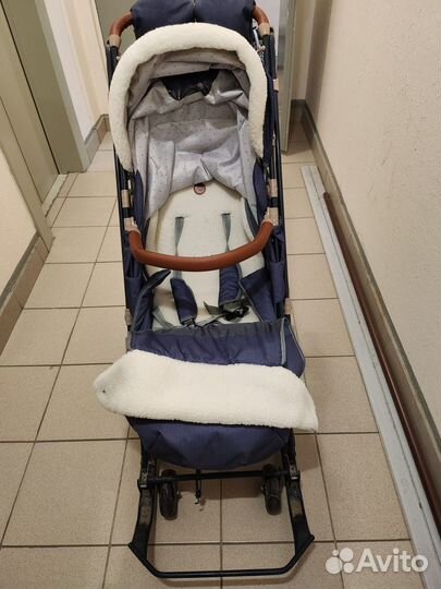 Детские санки с колесами новые