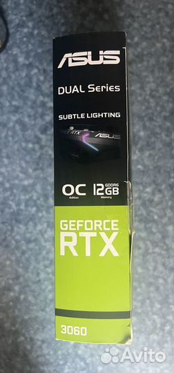 Видеокарта asus geforce rtx 3060 12 gb. dual