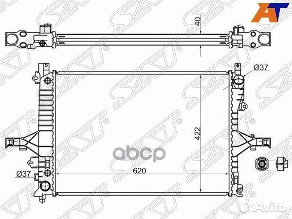 Радиатор Volvo S60 00-10 / S80 98-06 / V70 00-0