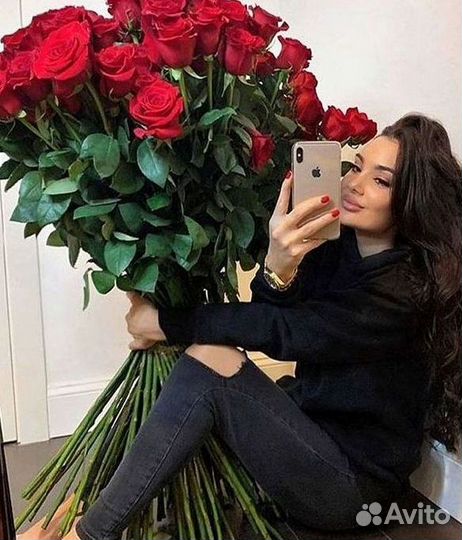 Цветы розы букеты 25 31 35 51 101 251 Доставка