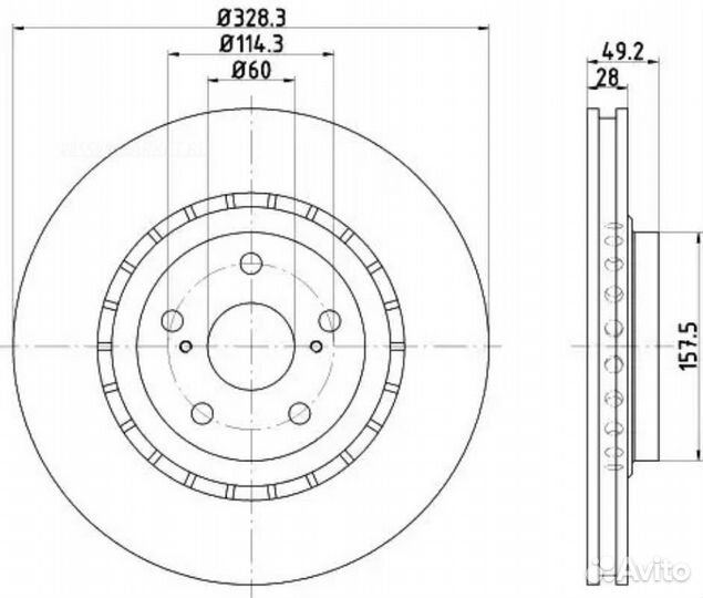 Nisshinbo ND1095K Диск тормозной перед