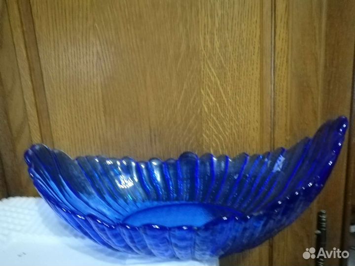 Ваза для фруктов кобальт