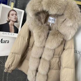 Max mara пуховик женский с мехом зима