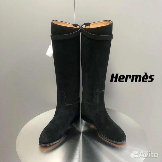 Сапоги женские hermes с культовой пряжкой