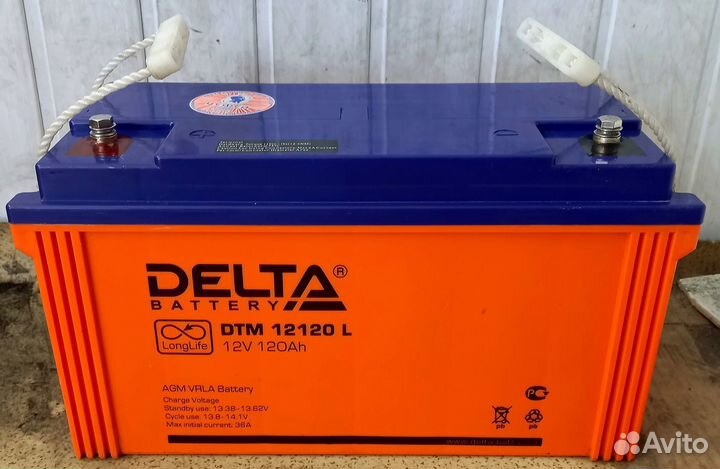 Аккумулятор для ибп Delta DTM 12120 L 12В, 120Ач