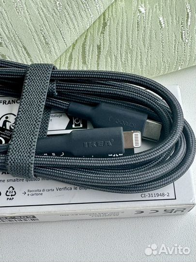 Кабель IKEA lillhult USB-C to Lightninh