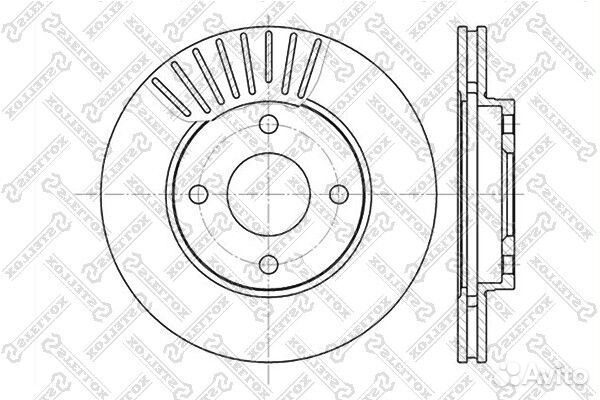 Диск переднего тормоза Stellox 6020-2549V-SX