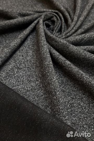 Ткань Футер 2-х нитка темно-серый меланж
