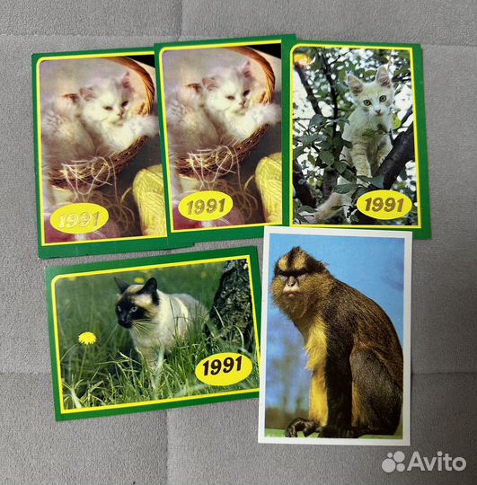 Карманные календарики СССР, природа и животные