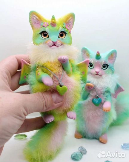 Котодракон игрушка коллекционная Ooak в наличии