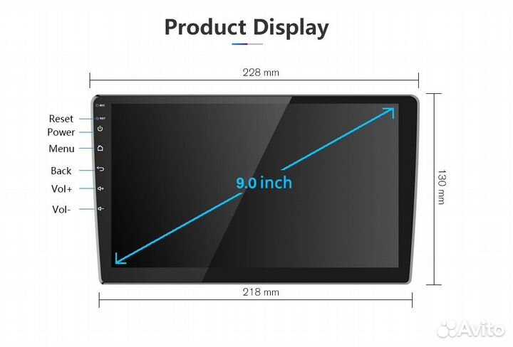 Новая Автомагнитола 9 дюймов Android 2/32