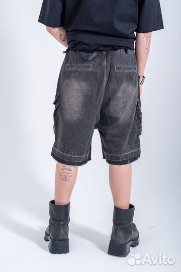 Шорты Rick Owens Drkshdw Raw-Cut Denim Cargo