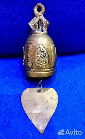 Антик.Металл Серебро Дерево Колокольчик