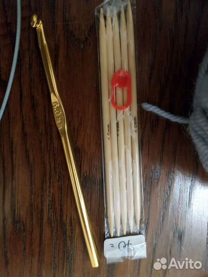 Пряжа для вязания+спицы+крючок