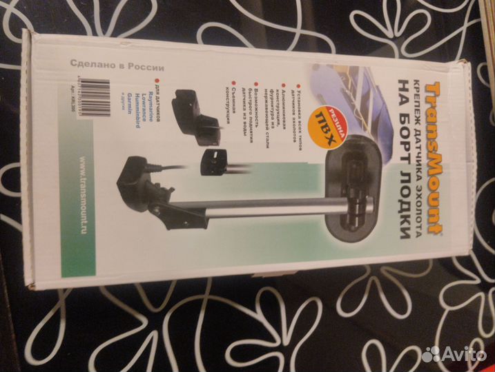 Крепеж датчика эхолота для лодки пвх