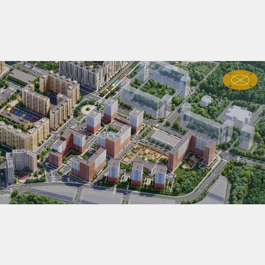 2-к. квартира, 50,8 м², 5/19 эт.