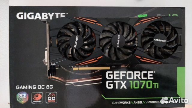 Видеокарта gigabyte 1070 8gb
