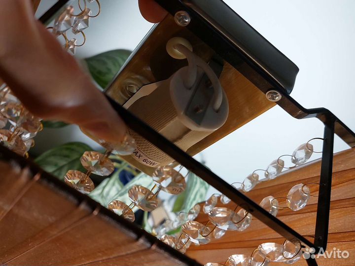 Настенный светильник бра с хрусталем