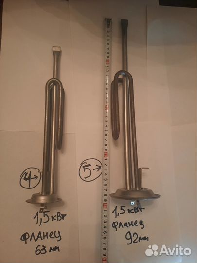 Тэн с прижимным фланцем 1 - 2квт, прокладки, аноды