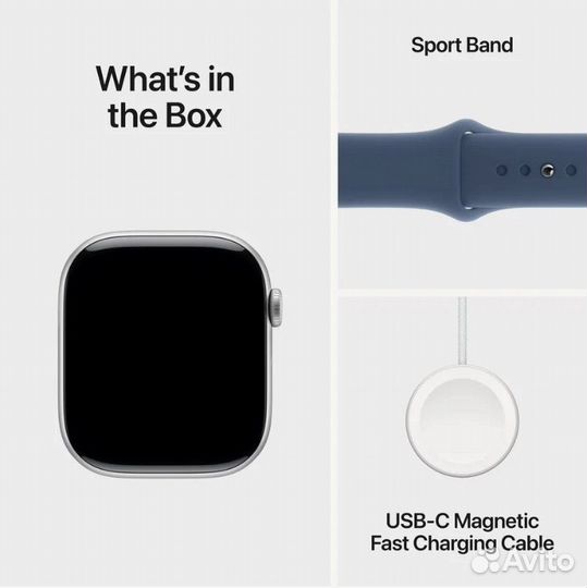 Apple watch series 10 42mm silver denim sport band
