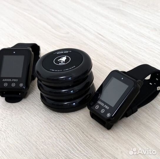 Беспроводные кнопка вызова официанта и часы Элит