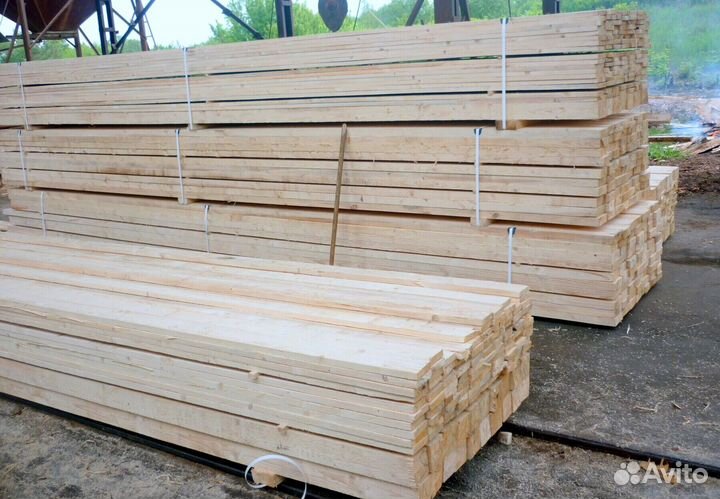 Доска обрезная 100х200х6000