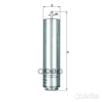 Фильтр топливный KL169/4D KL169/4D Mahle/Knecht
