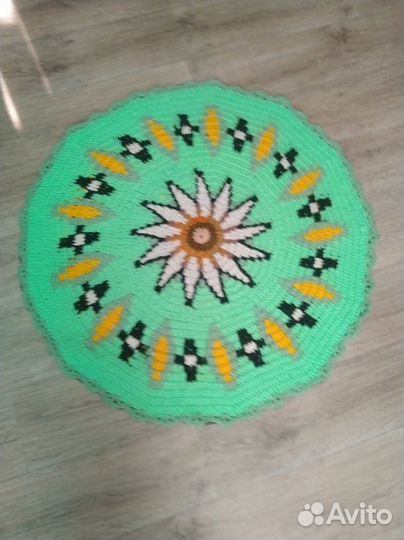 Вязанные коврики крючком