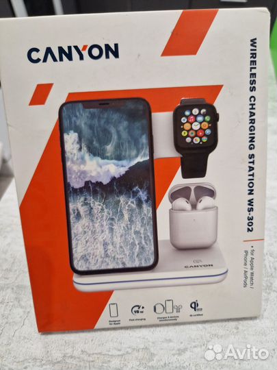 Беспроводное з/у canyon WS-302 3in1 Wireless char