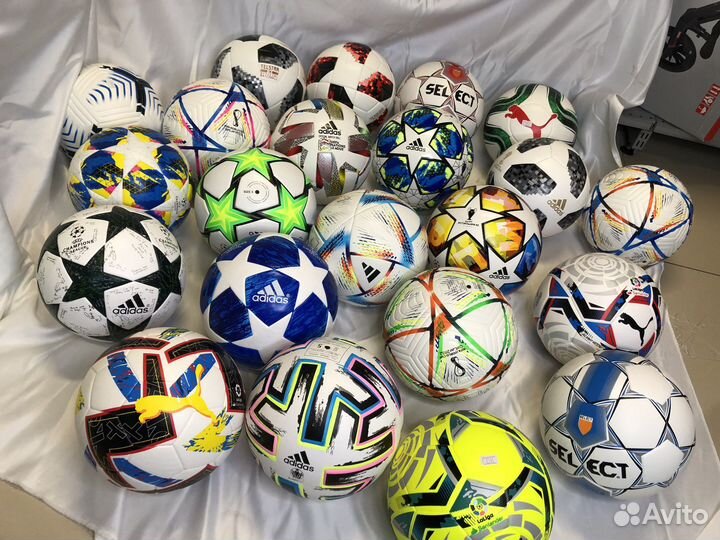 Мяч футбольный 5, 4 adidas, Nike, select, puma