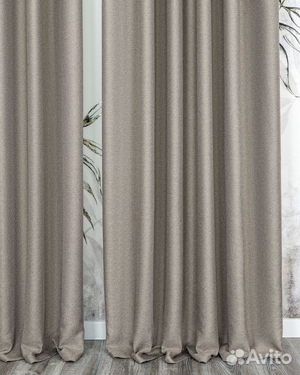 Комплект штор рогожка Орфей Умбра