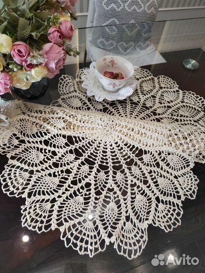 Дорожка винтажная кружевная