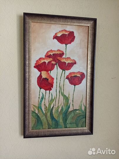 Картина маслом маки