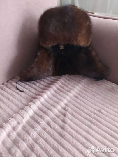 Норковая шапка мужская ушанка