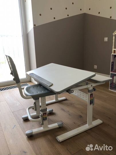 Растущие парта 95 см (с наклоном) и стул Fun Desk